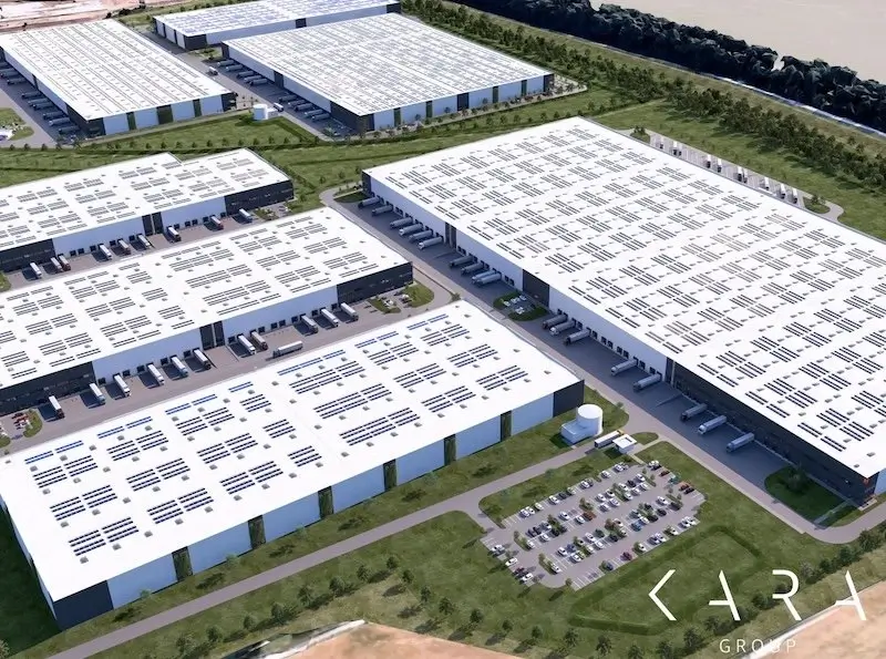 CTPark Budapest–Érd,Logisztikai park,látványterv felülnézetből