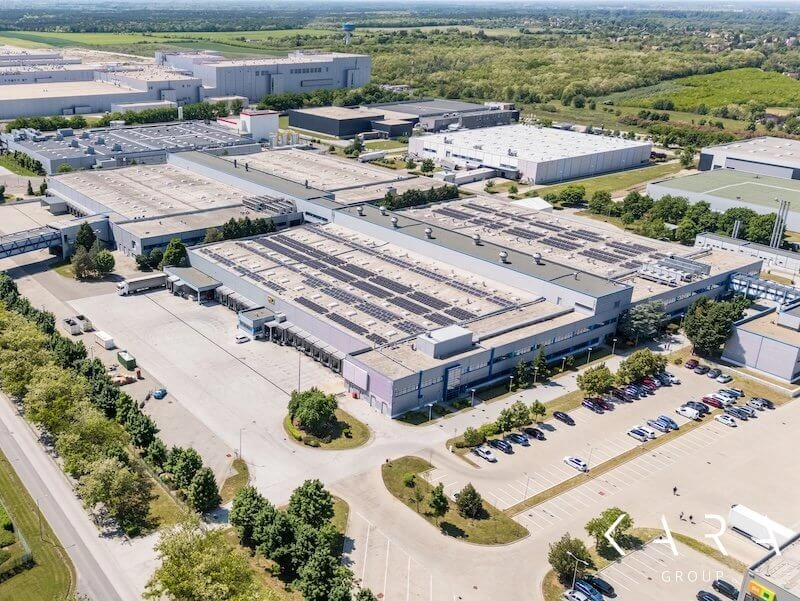 CTPark Komárom,madártávlat,logisztikai park